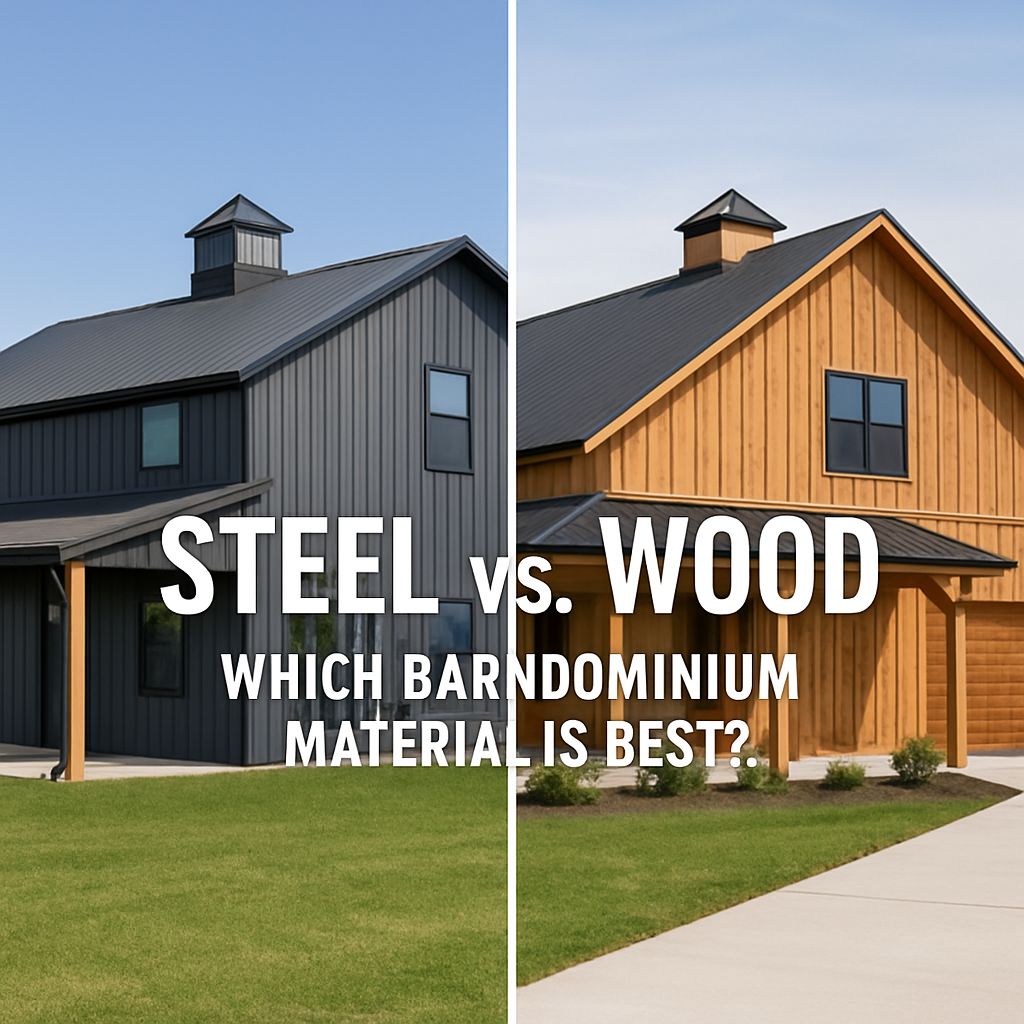 Steel vs. Wood: Which Barndominium Material is Best?